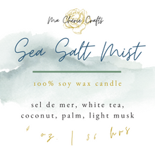 Load image into Gallery viewer, Sea Salt Mist Soy Candle | 4 oz Candle | LATE SUMMER COLLECTION
