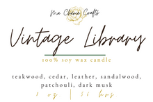 Load image into Gallery viewer, Vintage Library Soy Candle | 8 oz Candle | COZY COLLECTION
