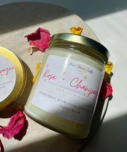 Load image into Gallery viewer, Rose + Champagne Soy Candle | 8 oz Candle | CELEBRATION COLLECTION
