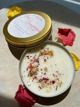 Load image into Gallery viewer, Rose + Champagne Soy Candle | 4oz Candle | CELEBRATION COLLECTION
