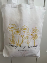 Load image into Gallery viewer, Floral Graphic Canvas Tote Bag | Darling, Keep Growing
