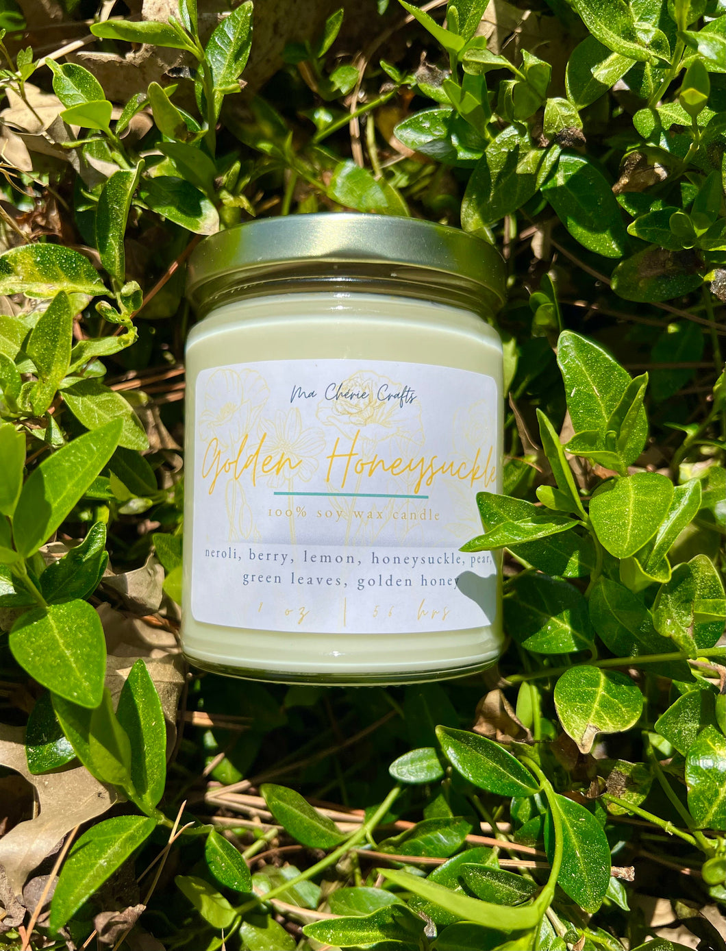 Golden Honeysuckle Soy Candle | 8 oz Candle | SPRING COLLECTION