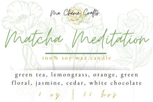 Load image into Gallery viewer, Matcha Meditation Soy Candle | 8 oz Candle | SPRING COLLECTION
